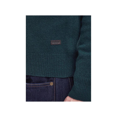 Barbour Pullover Maglia Uomo patch sui gomiti Ever green - Francavilla Moda